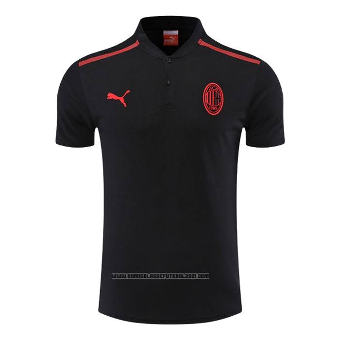 Camisola Polo del AC Milao 2022-2023 Preto